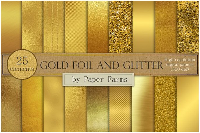Gold Foil And Glitter