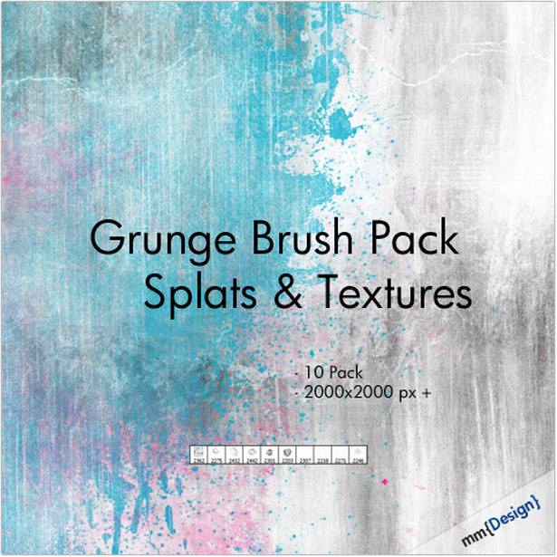 Grunge Splats and Textures – Free Photoshop Brush