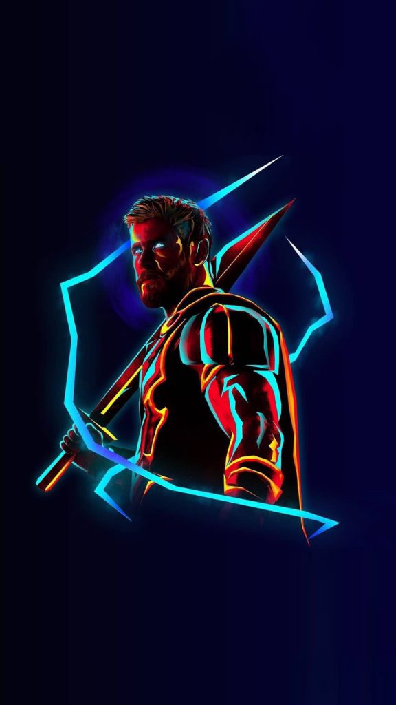 1080 × 1920 Neon Thor iPhone Avengers wallpaper