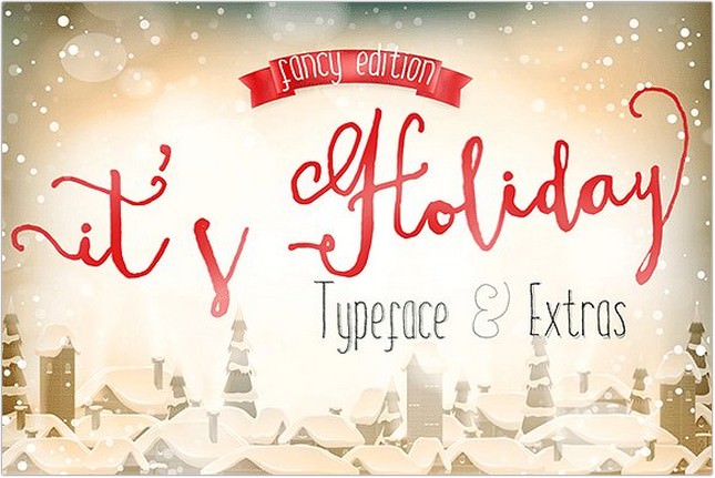 ItsHoliday Font,Fun Calligraphy Font