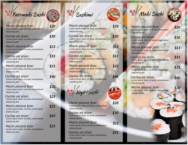 20+ Tri-fold Restaurant Brochure Templates & Designs 2018 