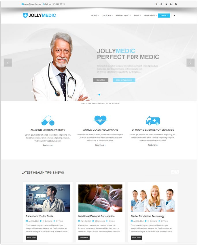 25+ Best Medical Clinic Website Templates & Themes 2018 Templatefor