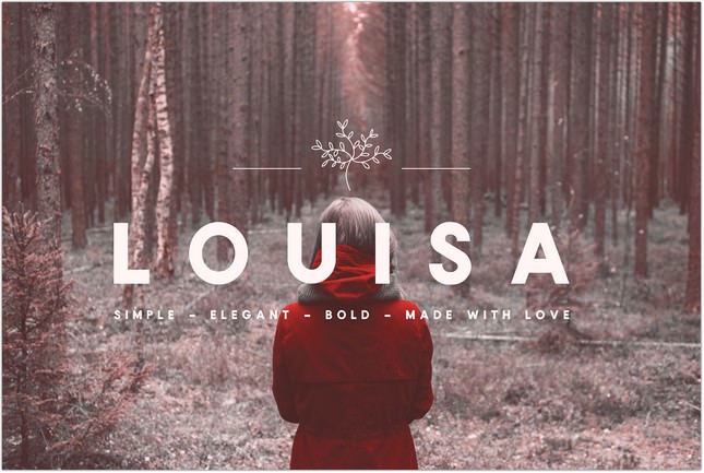 Louisa Sans Serif - Elegant Bold Fashion Headline, Title Font
