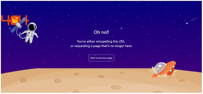 Mars 404 Error Page
