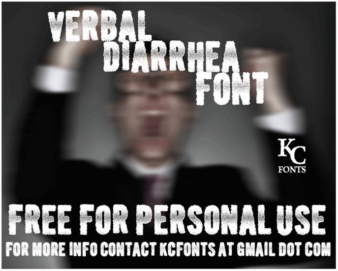 Verbal Diarrhea Font
