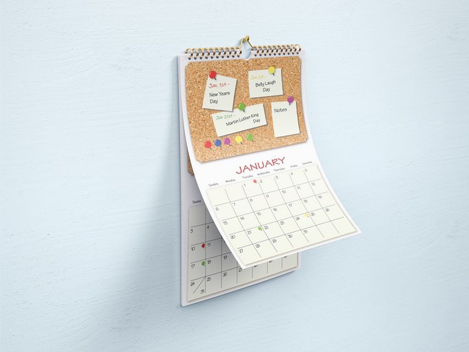 45+ Calendar Mockup Templates For New Year - Templatefor