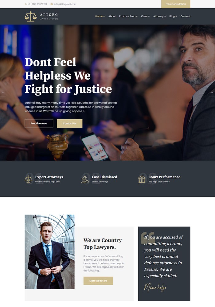 Attorg - Lawyer & Attorney HTML Template