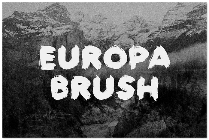 Europa Brush FREE Textured Brush Font