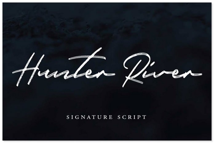 Hunter River Free Signature Font