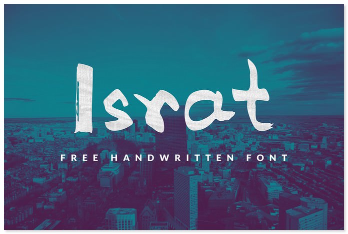 Israt - A Free Semi Brushed Handwritten Font