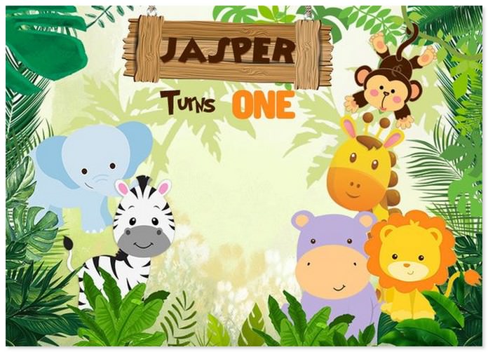Jungle Theme Birthday Party Background