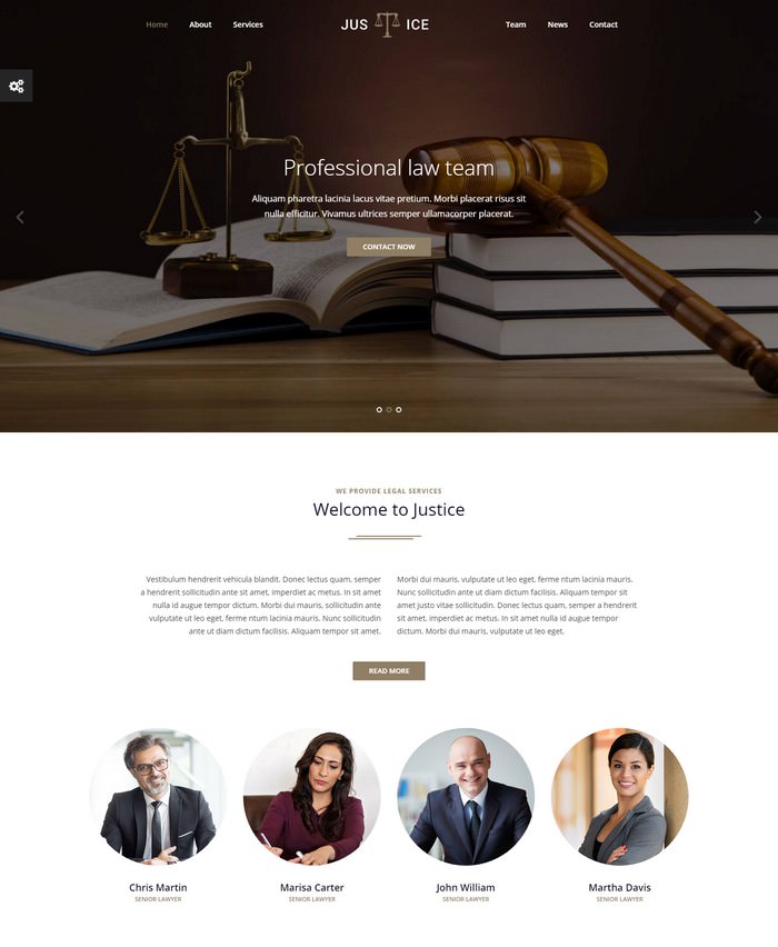Justice - Law firms, Lawyer & Attorney HTML5 & CSS3 Template