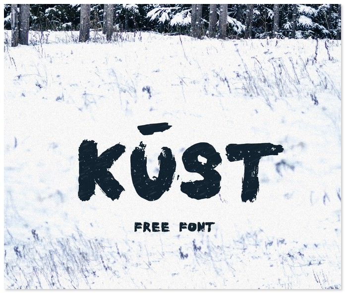 Kust Free Brush Font