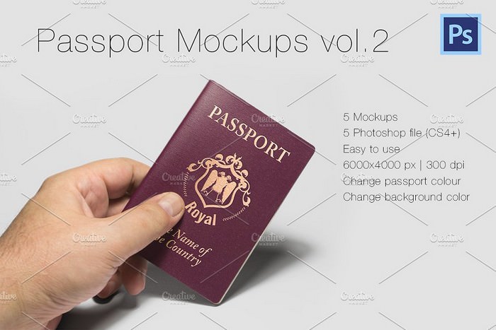 Photorealistic Passport Mockup Vol.2