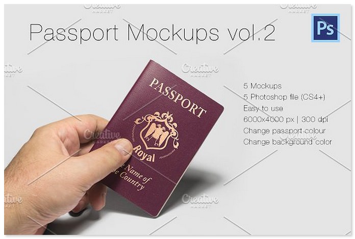 free psd passport template