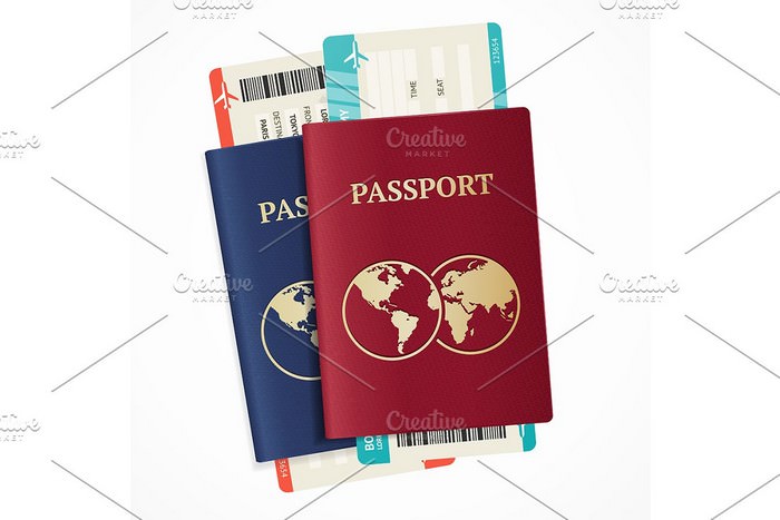 Realistic International Passport Set