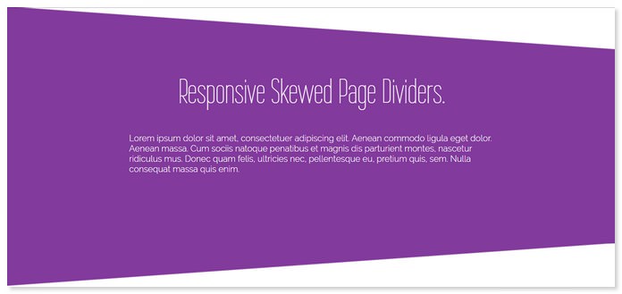 Responsive Skewed Page Dividers (using CSS gradients)