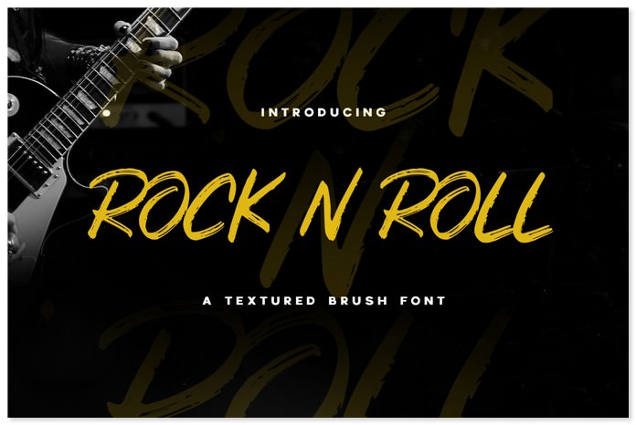 Rock N Roll - Free Texture Brush Font