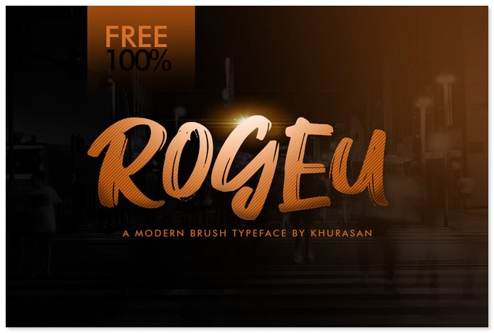 Rogeu Brush Free Font