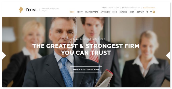 Trust - Lawyer & Attorney Business HTML Template