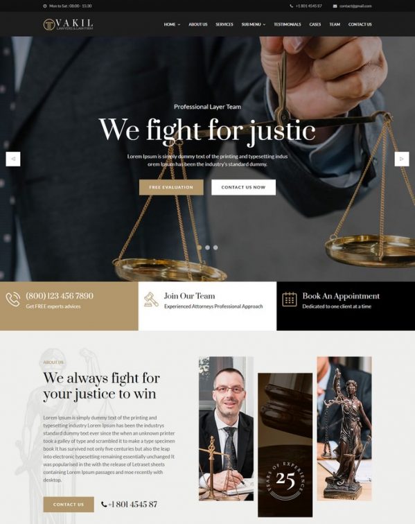 40+ Best Law Firm Website Templates 2020 Templatefor