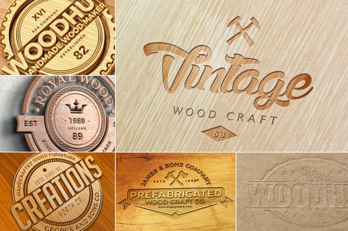 30+ Best Wood Logo Mockups PSD Templates - Templatefor