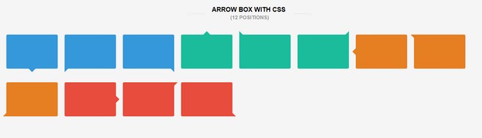 Arrow Box with CSS (12 positions)