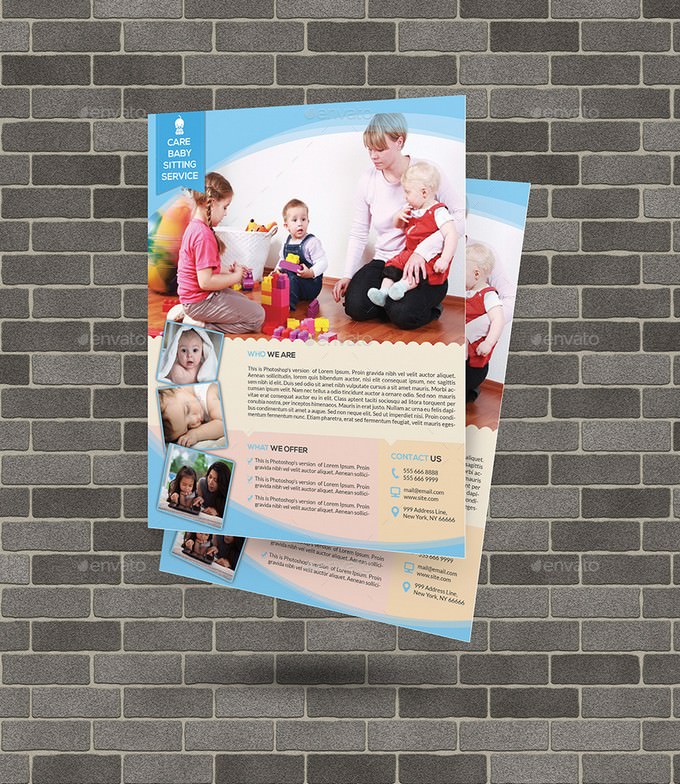 Babysitting & Daycare Flyer Template