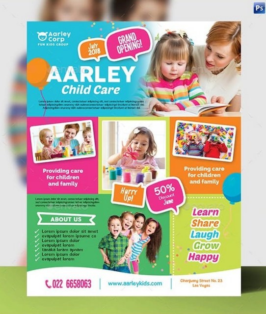 25+ Best Daycare Flyer Templates 2020 - Templatefor