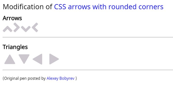 Css Arrows With Rounded Corners 2.0