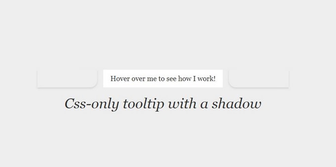 Css-only Tooltip With A Shadow