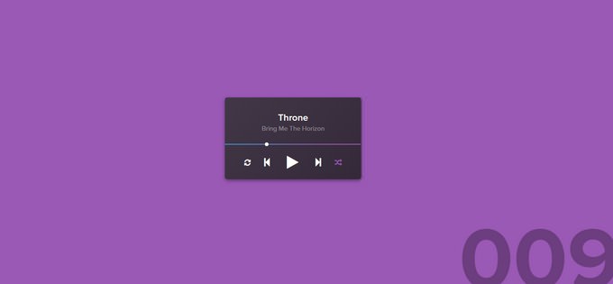 Daily UI #009 Music Player A PEN BY Emil