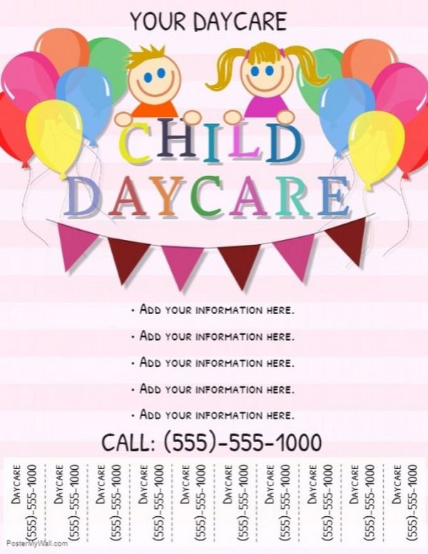 25+ Best Daycare Flyer Templates 2020 - Templatefor