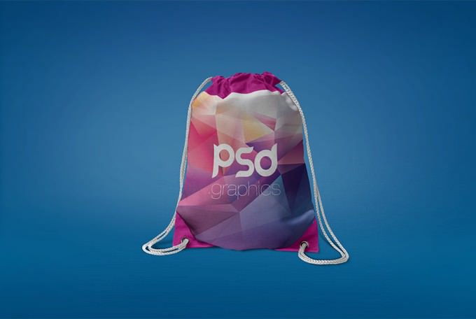 Drawstring Bag Mockup Free PSD