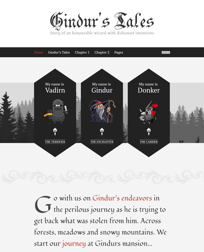 Gindur - Medieval WordPress Theme
