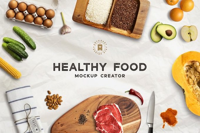 Healthy Food Mockup Creator