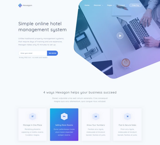 Hexagon - Agency, Startup and SaaS Template