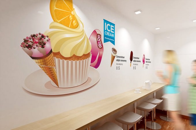 Ice Cream - Coffee Branding Mockups