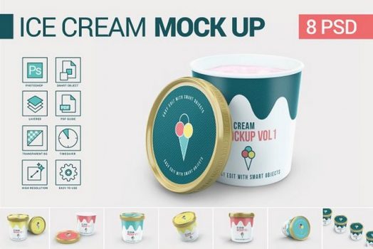 Download 25 Amazing Ice Cream Mockups Psd Templates Templatefor