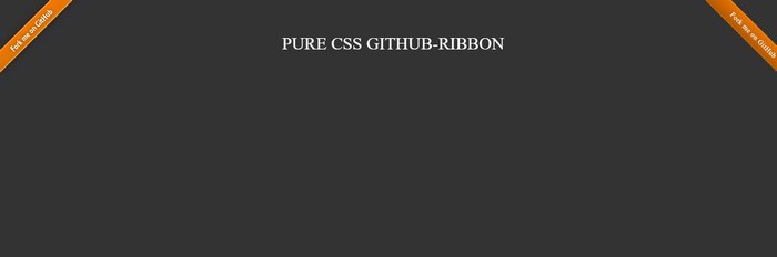 Pure CSS GitHub ribbon