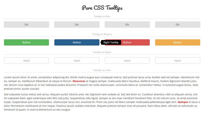 Pure CSS Tooltips A PEN BY John Fink