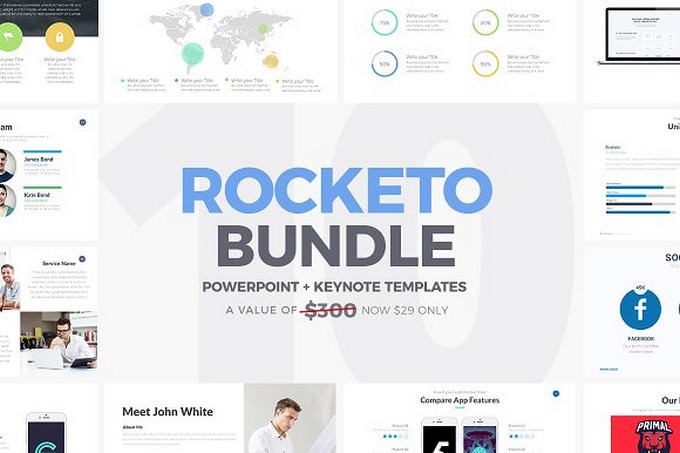 Rocketo Powerpoint + Keynote Bundle