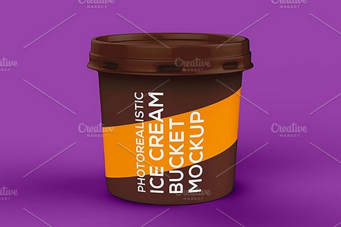 ice Cream Bucket Mockup