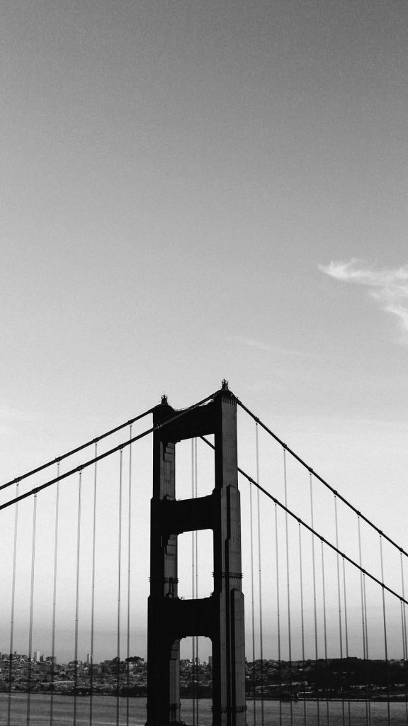 Bridge black and white iphone wallpaper 1080×1920