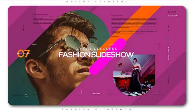 Bright Colorful Fashion – After Effects Slideshow Template