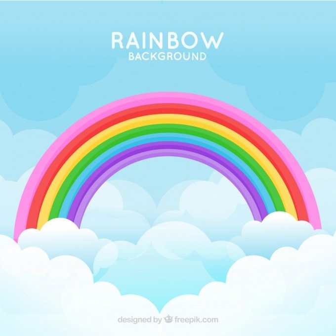 Colorful Rainbow Background Free Vector
