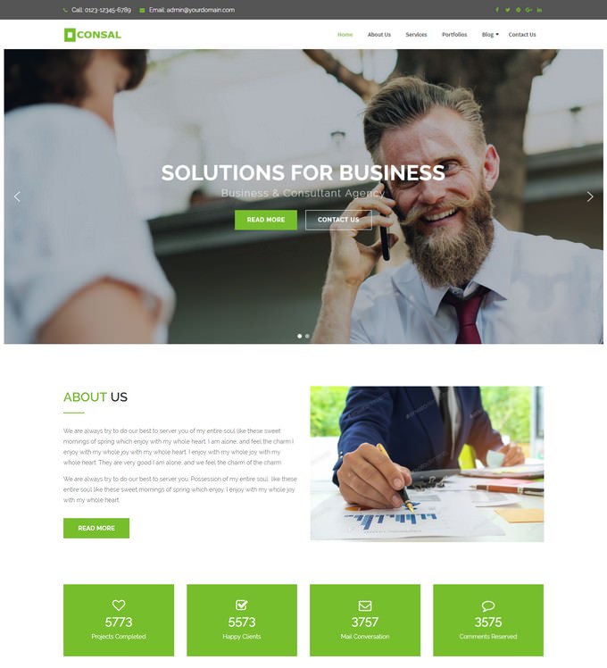 Consal - Corporate Business Agency WordPress Theme