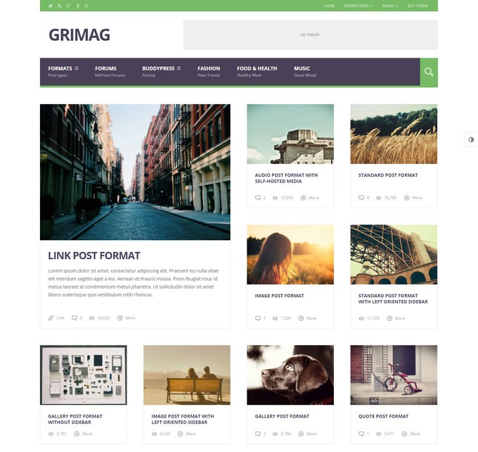 Grimag - AD & AdSense Optimized Magazine WordPress Theme