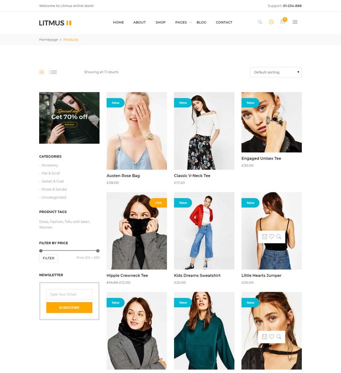 30+ Best Fashion WordPress Themes For E commerce Store 2019 - Templatefor