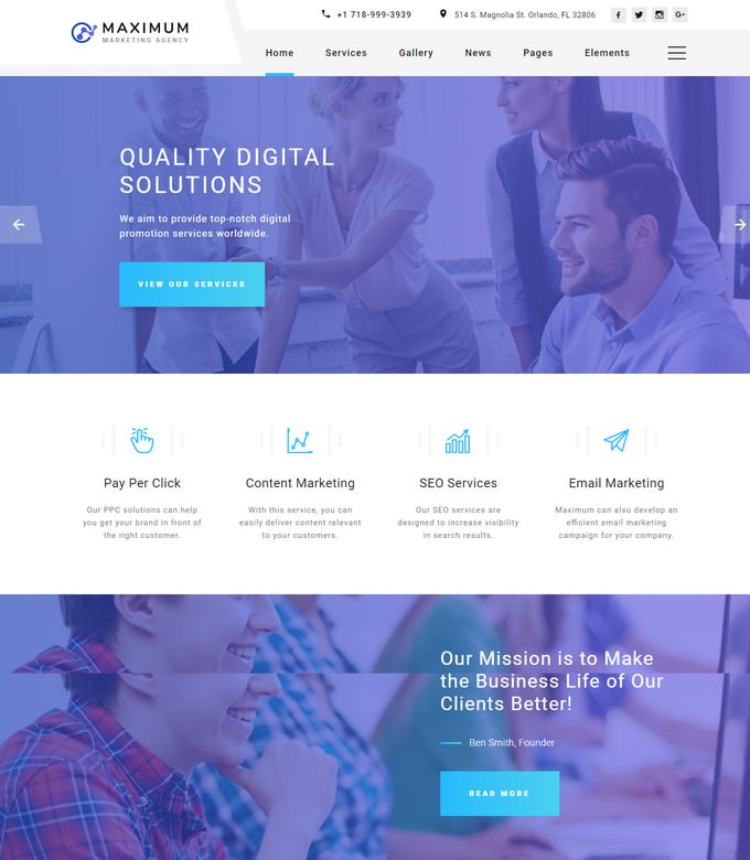 Maximum - Efficient Digital Agency Multipage HTML Website Template